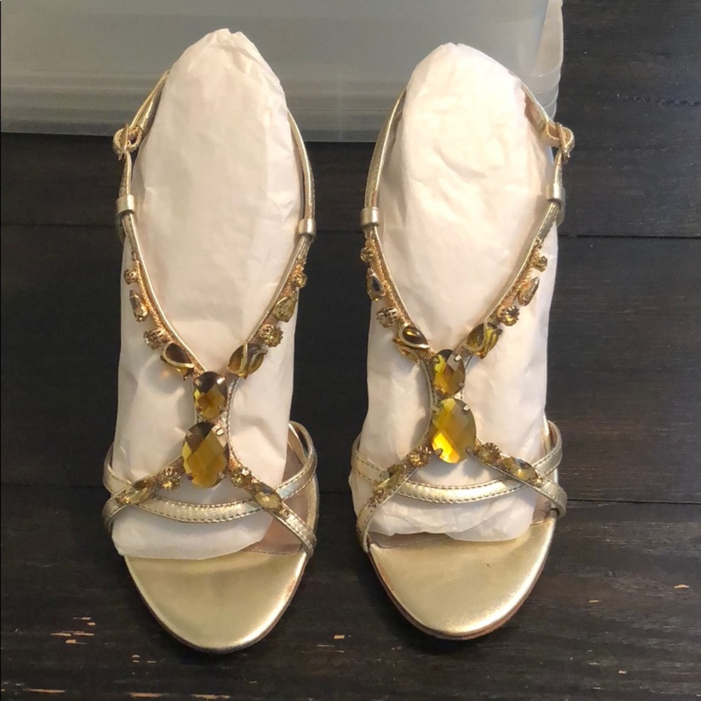 Gold Charles David Sandals